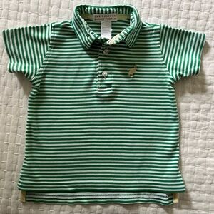 The Beaufort Bonnet Co. Boys Prim & Proper Polo in Kiawah Kelly Green Stripe